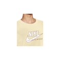 thumbnail image 3 of NIKE Womens Yellow Cotton Logo Graphic Short Sleeve Crew Neck T-Shirt M, 3 of 4