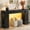 Black-47 Inch, variant on 63 Inch White/Black Walnut Console Table With Outlet and LED Lights