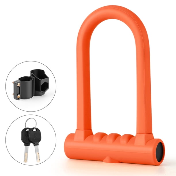 Candado para bicicleta Candado de seguridad a prueba de herrumbre para motocicleta Scooter Bicicleta MTB (naranja) Tmvgtek Accesorios para bicicletas