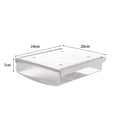 thumbnail image 5 of Caja de almacenamiento debajo del escritorio, sin perforaciones, ABS PS, cajón oculto pequeño para dormitorio, grande, transparente, blanco, 5 of 5