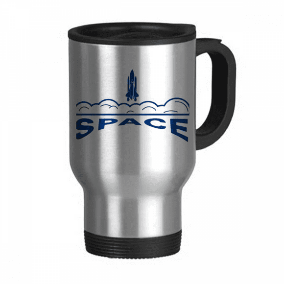 Space Exploration Launches Vehicle Travel Mug Flip Lid Stainless Steel Cup Car Tumbler Thermos