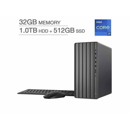 HP Envy Desktop Computers, Intel Core i7, 32GB, 1TB HD, 512GB SSD, Black