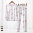thumbnail image 2 of NOLDARES Toddler Boys Fall Outfits Cute Print Long Sleeve Pullover Top Elastic Waist Joggers Soft Clothes 2 Piece Set Size:7-8 Y,White, 2 of 8