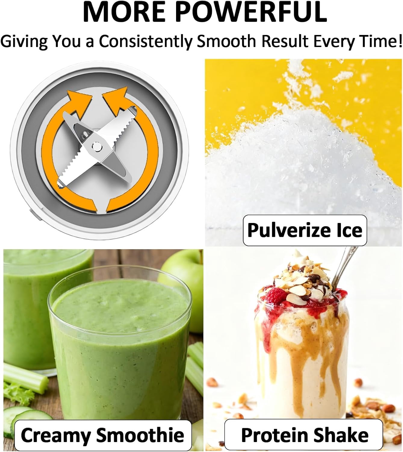 18oz Portable Blender Cordless Travel Smoothie Maker with Ice Crushing Blades Auto Reverse Blending for Gym Office