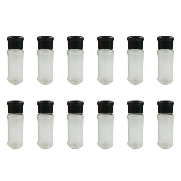 Shaker Jars Bottles Plastic Shakers Glitter Lids Pepper Empty Black Spices Containers Seasoning Bottle Set