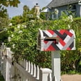 thumbnail image 4 of Magnetic Mailbox Covers Geometric Pattern 100% Polyester Oxford Cloth Anti-UV and Reusable Mailbox Wrap Standard 21×18 Inch Red Black White Grey Crisscross Stripe,Postbox Letterbox Cover, 4 of 6