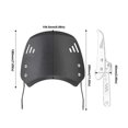 thumbnail image 5 of Motorcycle Windshield with Bracket Aluminum Windproof Waterproof Universal Fit Front Flyscreen for 6.5 to 9.45in Headlight Black, 5 of 5