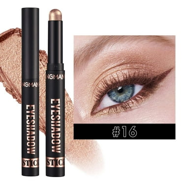 SDJMa Neutral Eyeshadow Stick Blush Pearl Pink Brown Makeup, Metallic And Matte Shimmer Cream Eye Shadow Pencil Crayon, Eye Brightener Highlighter Eyeliner Crayon Make up