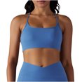 thumbnail image 2 of Women Bras Yoga Wear Bra Breathable Drying Body Shaping Back Fitness Blazer Bras for Women No Underwire Blue L, 2 of 8