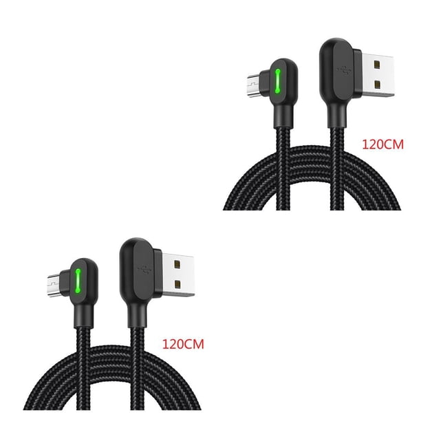 Cable de datos trenzado Methold tipo codo Micro Line Aleatorio 2piezas