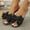 Black, variant on Women's Bow Flat Slide Sandals, Open Toe Slip-on Slippers, Casual Summer Shoes for Beach and Daily Wear Red 38