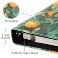 thumbnail image 3 of FORMRS 3 Ring Photo Album 4"x6" Self Adhesive Large Capacity PU Leather Cover, Orange Tree Pattern, 3 of 8