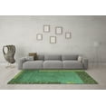 thumbnail image 3 of Ahgly Company Indoor Square Abstract Turquoise Blue Modern Area Rugs, 7' Square, 3 of 4