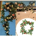 thumbnail image 1 of Xihbxyly Decoración de Rosas Artificiales, Vibrantes Hojas Verdes de Verano, Plástico Flexible y Suave, Ideal para El Hogar, La Oficina, La Boda o La Fiesta, Elegante Ambiente Interior, 130 Cm de Lar, 1 of 3