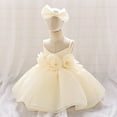 SXcggal Party Girls Princess Dress Sleeveless Solid Color Flower