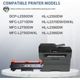 thumbnail image 2 of Compatible TN 760 TN-760 Toner Compatible for Brother TN760 Toner Cartridge for DCP-L2550DW MFC-L2710DW MFC-L2760DW HL-L2350DW HL-L2390DW HL-L2395DW HL-L2370DW Printer (Black,6 Pack), 2 of 6