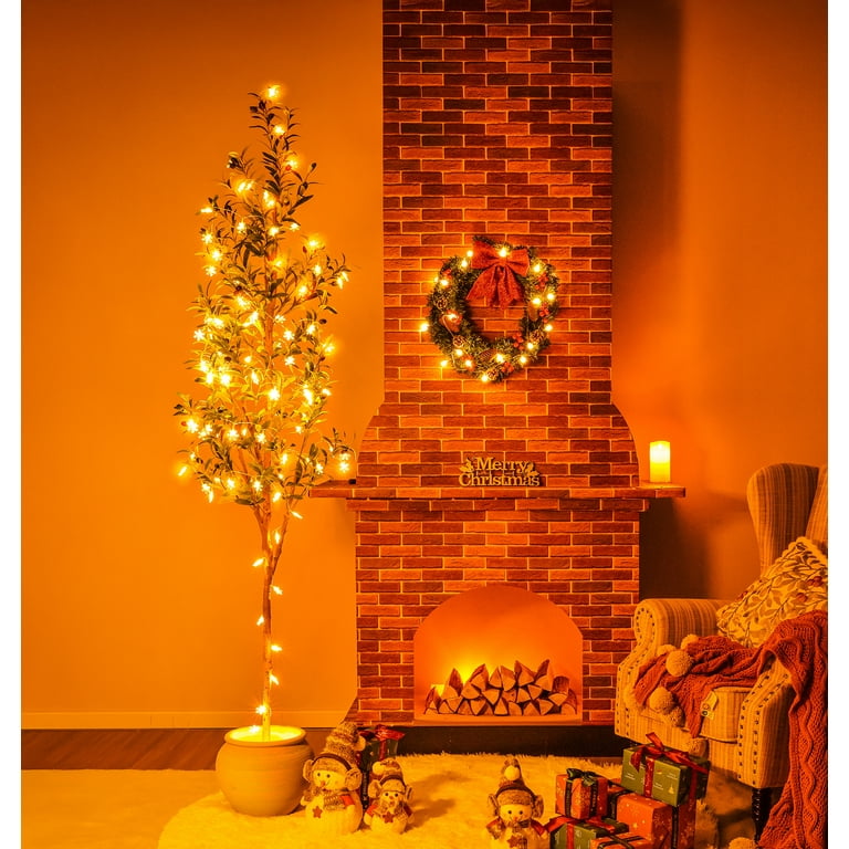 DR.Planzen, Artificial Olive Tree, 7ft Tall, Indoor Faux Decor
