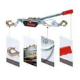 thumbnail image 2 of Dual Gear Power Puller, Hand Cable Puller Come Along Winch with 2 Hooks, 2 Ton (4400 lb)/4 Ton (8800 lb) /5 Ton (11000 lb) Capacity, 2 of 7