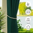 thumbnail image 6 of 4 Panels Upgraded Outdoor Curtains Garden Patio Gazebo Sunscreen Blackout Curtains, Thermal Insulated Curtains with Grommet | Waterproof & Windproof & UV-protection & Mildew Resistant, Green 52*108in, 6 of 12