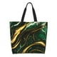 thumbnail image 1 of Balery Green Marble Bolsa Tote Estilo Estético con Cremalleras, Bolsa de Hombro, Bolsa de Compras Grande y Plegable, 1 of 8