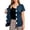 13# Dark Blue, variant on Mastectomy Shirts with Drain Pockets for Women Chemo Port Short Sleeve Tear Away Shirts Army Green S