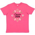 thumbnail image 3 of Inktastic Cousin Crew with Pink Flowers Youth T-Shirt, 3 of 5