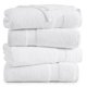 thumbnail image 2 of Juego de 4 toallas para baño, algodón, ultra suaves, de secado rápido, altamente absorbentes, de alta calidad tipo spa, blanco, 2 of 9