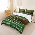thumbnail image 3 of Castle Fairy Football Print Bedding, Sport Ball Game Duvet Cover Full, Green Brown White,3pcs,1 Duvet Cover and 2 Pillowcases, 3 of 6