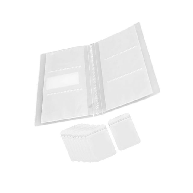 facefd PVC Jewelry Storage Organizer for Earrings Album Cards 84 Grids 10 Bags 35g