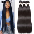 thumbnail image 2 of Mechones de cabello lacio brasileño 3/4 piezas mechones de cabello humano recto 10A 8-32 pulgadas extensiones de cabello humano Remy para mujeres negras Tan Jianjun unisex, 2 of 2