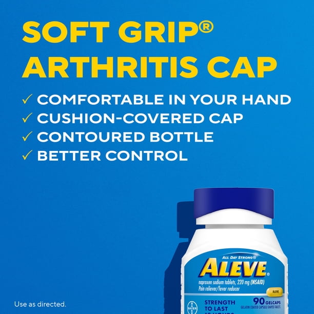 Aleve Strength Relief Gelcaps, Naproxen Sodium Back Pain Reliever