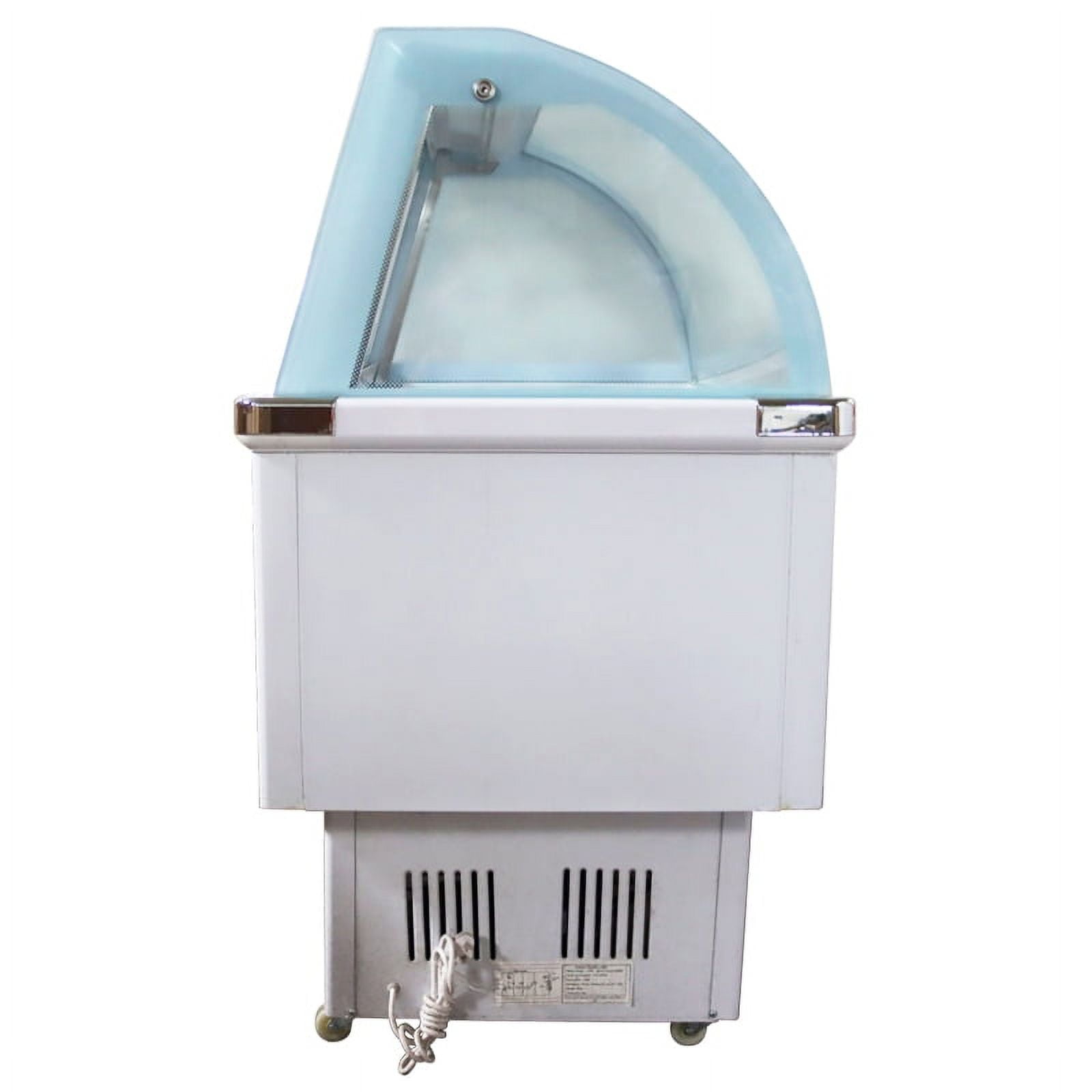 INTBUYING Commercial 10 Pan Hard Ice Cream Showcase Gelato Dipping Cabinet Freezer Display Case 220V