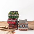 thumbnail image 6 of Womens Mid Calf Socks Rabbit Blend Thick Warm Knit Ethnic Geometric Deer Pattern Crew Socks Set Winter Thermal Cozy Boot Socks Vintage Folk Art Ankle Gift Pack, 6 of 6