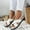 White, variant on AXXD Women White Sandals 6.5 Summer Ladies Shoes Flat Heel Open Toe Sandals Casual Sandals