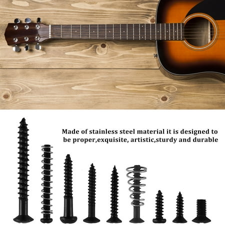 

guitar mounting tool 240pcs Guitar Screw Kit Guitar Screw Spring Guitar Mounting Tool (Black)