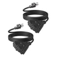thumbnail image 1 of Cable de extensión DEWENWILS Tri-Tap 16/3 SJTW de 10 pies resistente a la intemperie, 1 of 7