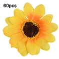 thumbnail image 1 of Cabeza de girasol artificial Simulación de cabezas de flores Ramo de fiesta de boda Accesorios de bricolaje, 60 piezas, Amarillo, 7 cm Advancent HA7119-07B, 1 of 6