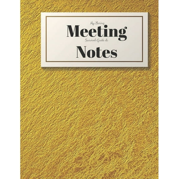 My Boring Meeting Survival Guide and Notes: 8.5x11 Meeting Notebook and Puzzle Book (Paperback)