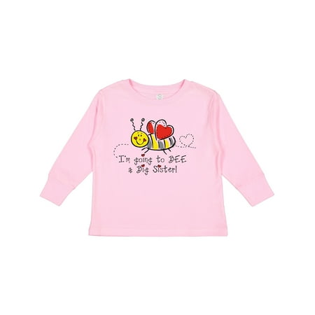 

Inktastic Bee Future Big Sister Gift Toddler Toddler Girl Long Sleeve T-Shirt