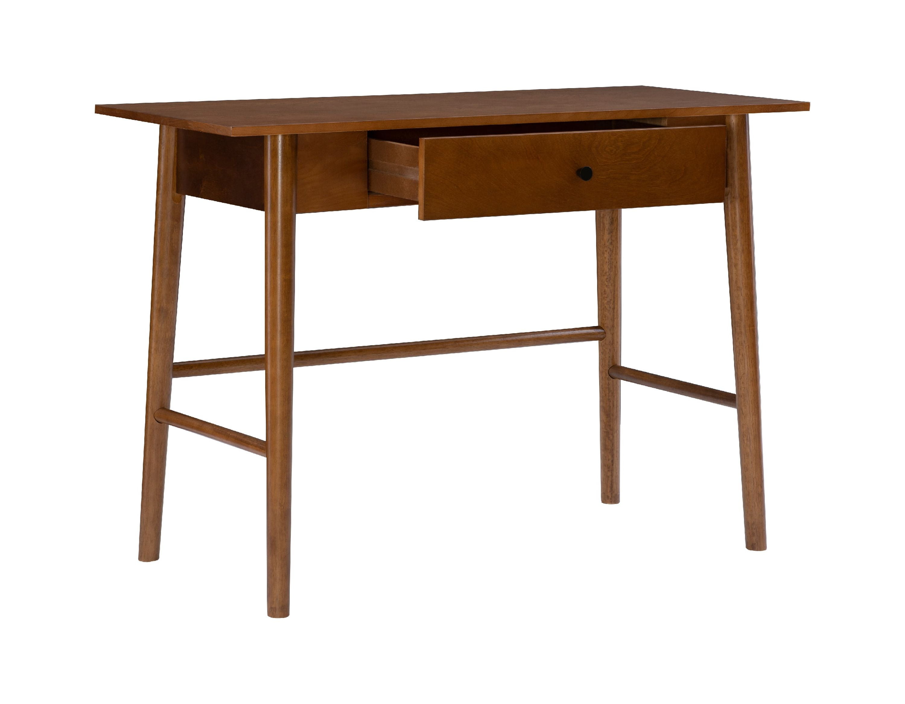 Debanhy Writing Desk Modern Office Desk with 4 Drawers 17 Stories Color (Top): Walnut