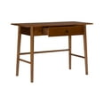 thumbnail image 2 of Linon Ashville 42" Single Drawer Mid-Century Writing Desk, Walnut, 2 of 15