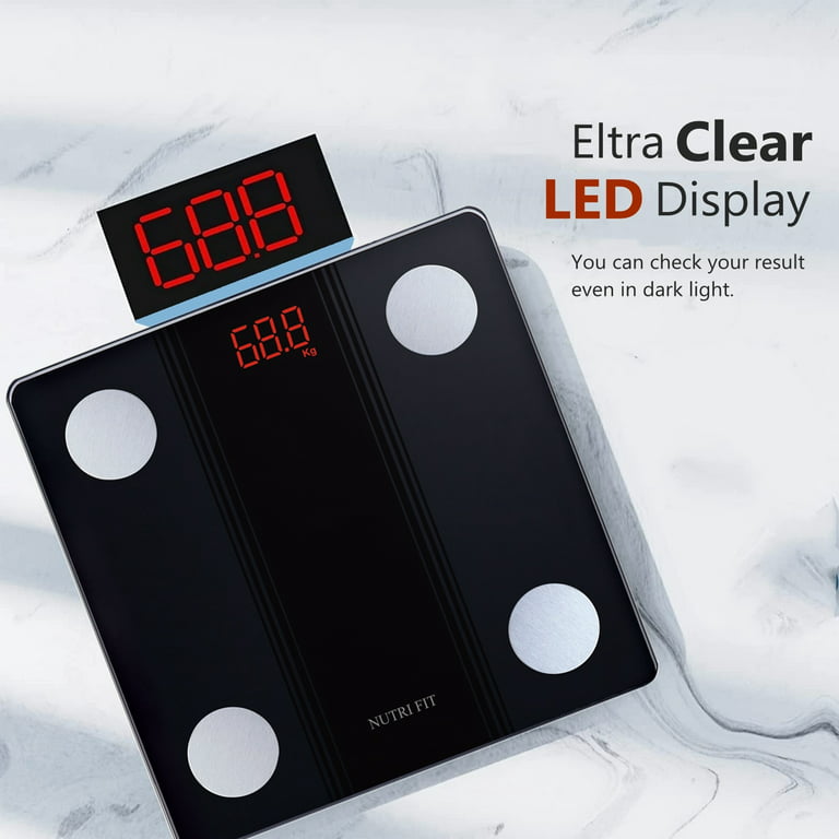 NUTRI FIT Smart Scale for Body Weight Digital Bathroom Scales with Bluetooth