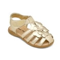 thumbnail image 3 of Dream Pairs Girls Toddler/Little Kid Closed-Toe Flower Summer Dress Sandals Shoes KSD214 GOLD Size 6 Toddler, 3 of 5