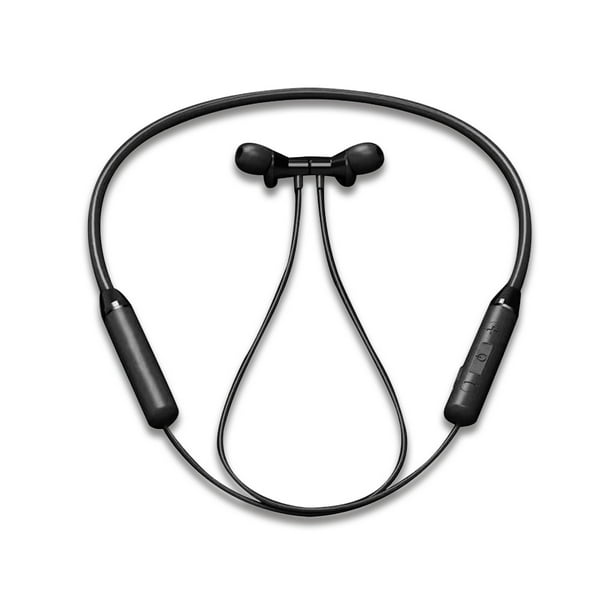 Auricular colgante de cuello Bluetooth-Compatible con Bluetooth V5.0 USB Auriculares recargables Viajes Juegos Música Manos libres Telefono Smartphone Negro Yuarrent EL018270-01B