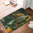 thumbnail image 4 of Fuzoiu Intellectual Frog Pond Print Door Mat Outdoor Indoor Welcome Mats, Front Doormat,Flannel Non Slip Durable Entrance Rugs for Front Door, Inside Outside Entry, Porch, Resist Dirt,16x24in, 4 of 7