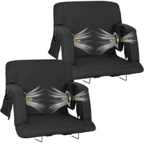 NAIZEA Cooling Fan Stadium Seat for Bleacher with Back Support, Portable and Lightweight Cooling Bleacher Seat with Backrest, 5 Reclining Positions, 5 Levels of Wind for Outdoor Sports Camping
