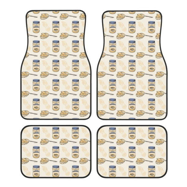 Fotbe Peanuts Juego de 4 Tapetes para Auto con Estampado – Alfombrillas de Goma Reforzada, Diseño Antideslizante, Protección para Todo el Año – Vehículos, Autos, Camionetas y SUVs