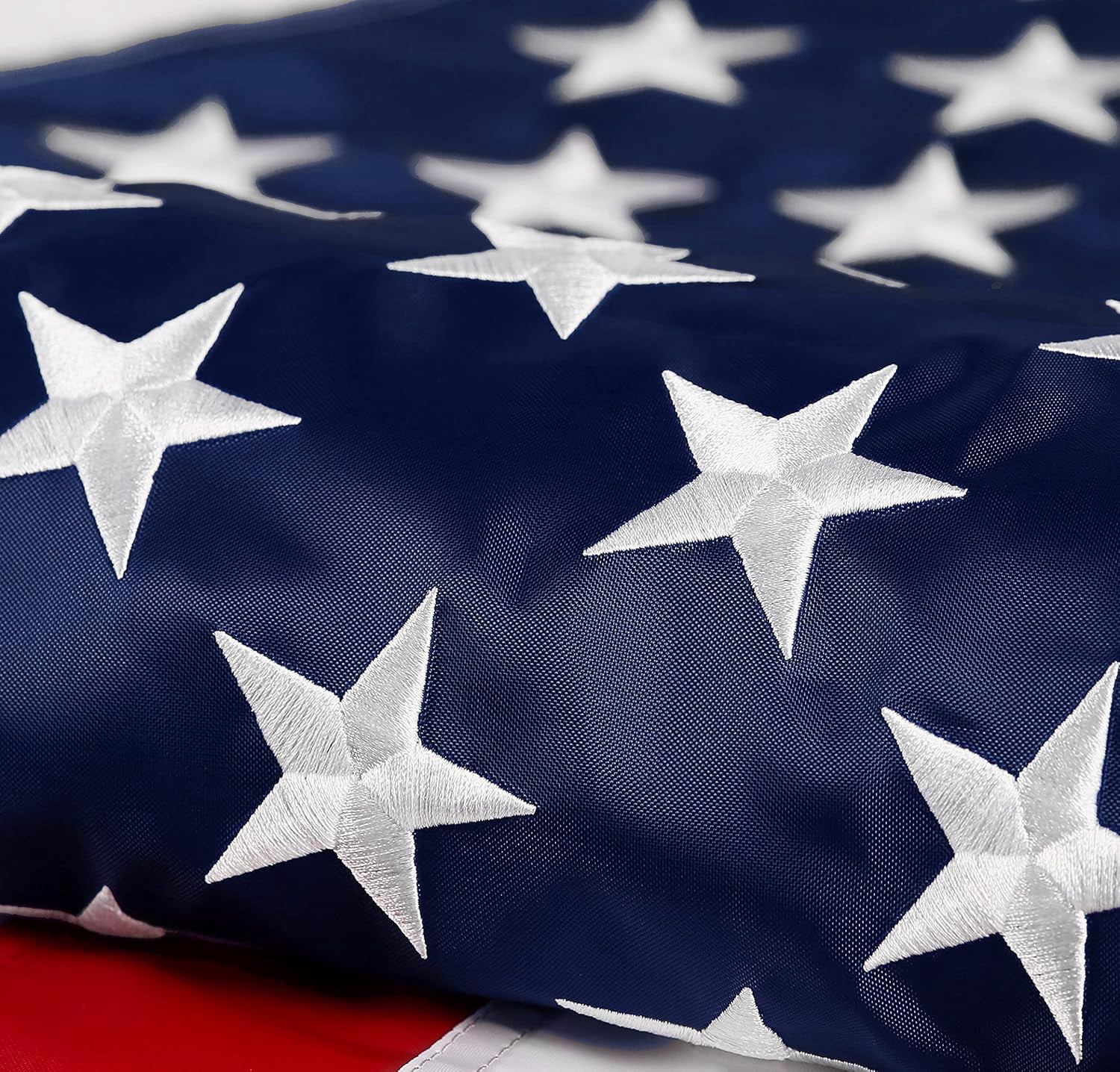 American Flag 4X6 Ft for Outside, Heavy Duty Nylon US Flags for High Wind Outdoor, Fade Resistant and Waterproof USA Flag with Embroidered Stars, Sewn Stripes, Brass Grommets,304SS Hook