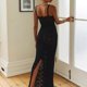 thumbnail image 5 of Vestido largo casual para mujer Vestido maxi sin mangas Slim Fit Traje de vacaciones sin espalda FLhrweasw Nuevo, 5 of 9
