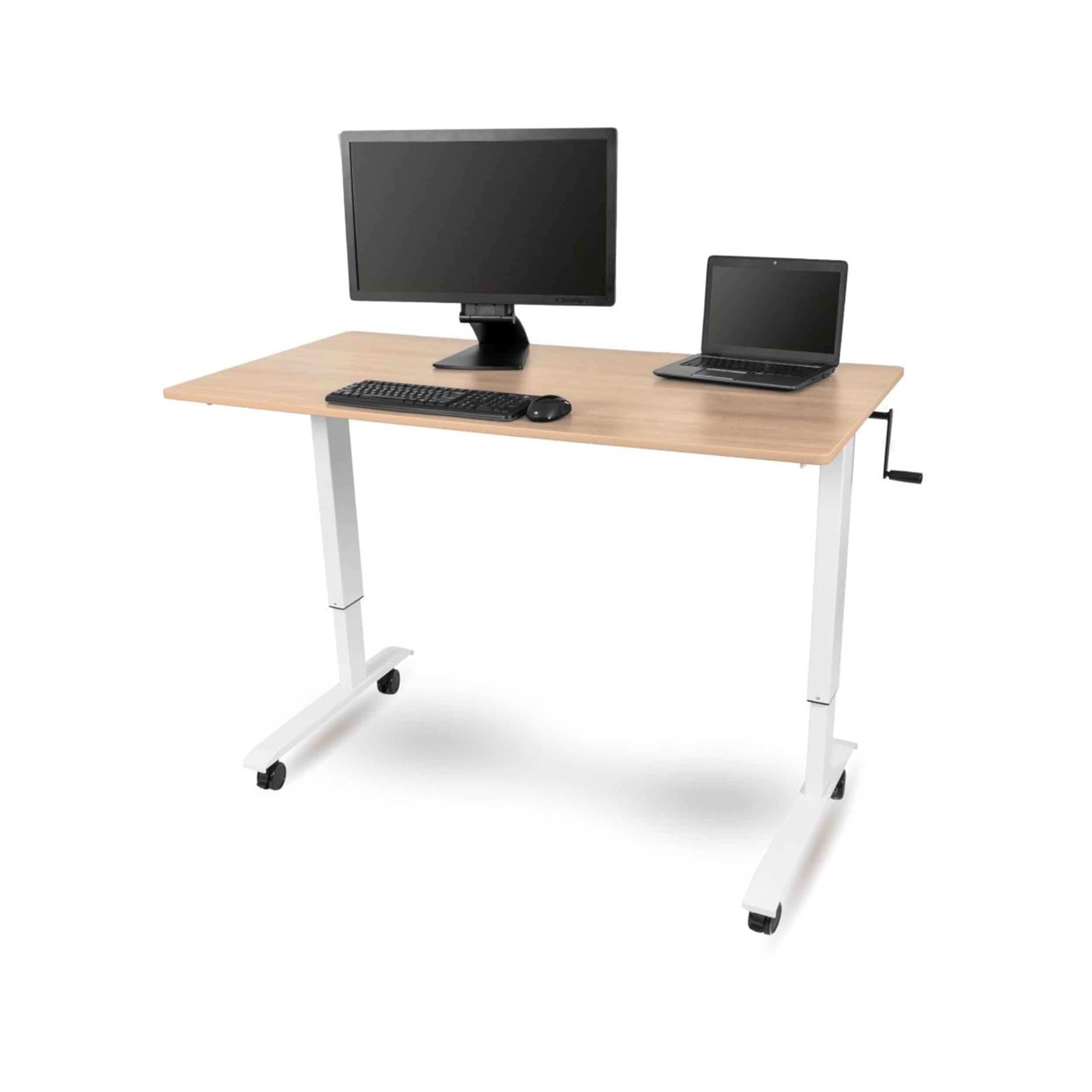 Stand Up Desk Store Crank Adjustable Height Rolling Standing Desk